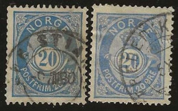 Norway    .  Y&T  .   43  2x     .     '83-'90    .      O  .     Cancelled - Used Stamps