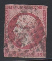 Napoléon 80c, N°17A, , Oblitéré PC , Cote 75€ ( CLA0724/2.5) - 1853-1860 Napoleon III