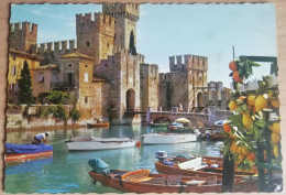 CARTOLINA ITALIA 1970 BRESCIA LAGO GARDA SIRMIONE DARSENA E CASTELLO Italy Postcard ITALIEN Ansichtskarten - Brescia