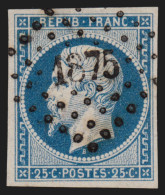 N°10, Présidence, 25c Bleu, Oblitéré PC 1875 MAREUIL-SUR-BELLE - TB - 1852 Louis-Napoleon