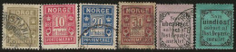 Norway    .  Y&T  .   Taxe  6 Stamps   .     '89-'04    .      O  .     Cancelled - Used Stamps