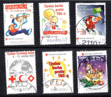 Croatia, Charity Stamps, Used, 2006, 2007, Complete, Michel 107 - 112, Red Cross - Croazia