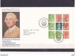 GREAT BRITAIN GB FDC 1980 (18 APRIL) MACHIN DEFINITIVES WEDGWOOD Barlaston Stoke-on-Trent - Storia Postale