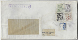 Brazil 1978 Registered Cover From Curitiba Agency Central Label 5 Stamp Types & National Professions - Lettres & Documents