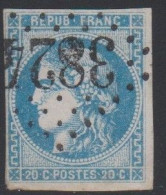 Céres 20c, Bordeaux N°46B , Oblitéré GC 3824 = St POURCAIN,  Cote 25€ ( CLA0724/6.5) - 1870 Bordeaux Printing
