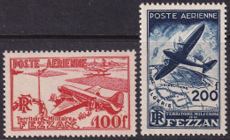 Libya 1948 Sc 2NC1-2 Yt PA4-5 Fezzan Air Post Set MNH** - Unused Stamps