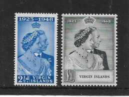 VIRGIN ISLANDS 1949 SILVER WEDDING SET LIGHTLY MOUNTED MINT Cat £16+ - Iles Vièrges Britanniques