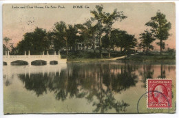 CPA Voyagé 1914 - ROME Lake And Club House De Soto Park - Autres & Non Classés