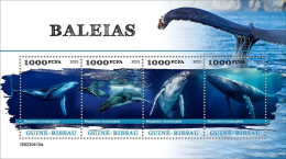 2024-05 - GUINEA BISSAU - WHALES      4V  MNH** - Ballenas