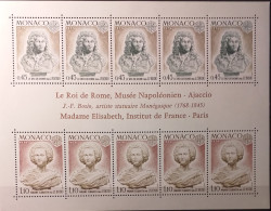 1974 - Monaco - MNH - Sculptures - Souvenir Sheet Of 5 X 2 Stamps - Blocks & Sheetlets