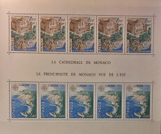 1978 - Monaco - MNH - Monuments - Souvenir Sheet Of 5 X 2 Stamps - Blocks & Sheetlets