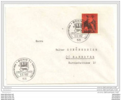 77 - 82 - Lettre  Avec Timbre Et Oblit Spéciale "450ème Anniv De La Mort De Franz V Taxis 1967" Bonn - Lettres & Documents