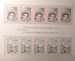 1978 - Monaco - MNH - Famous People - Souvenir Sheet Of 5 X 2 Stamps - Blocks & Sheetlets