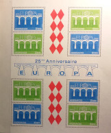 1984 - Monaco - MNH - 25 Years Of CEPT - Souvenir Sheet Of 4 X 2 Stamps - Blocks & Sheetlets