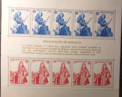 1985 - Monaco - MNH - European Year Of Music - Souvenir Sheet Of 5 X 2 Stamps - Blocks & Sheetlets