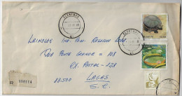 Brazil 1979 Registered Cover From Blumenau To Lages Label Stamp Turtle Water Lily Type & National Profession Gaucho - Lettres & Documents