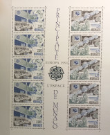 1991 - Monaco - MNH - Conquest Of Space - Souvenir Sheet Of 5 X 2 Stamps - Blocks & Sheetlets