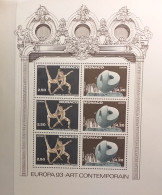 1983 - Monaco - MNH - Modern Art - Souvenir Sheet Of 3 X 2 Stamps - Blocks & Sheetlets