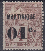 TIMBRE MARTINIQUE ALPHEE SURCHARGE N° 8 NEUF * GOMME TRACE DE CHARNIERE - Unused Stamps