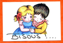 Mini Carte Image BISOUS Couple Enfants - Andere & Zonder Classificatie