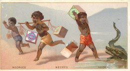 - Chromos -ref-chB943- Biscuits Huntley & Palmers / Negroes - Nègres - Neger - Afrique - Crocodiles - - Otros & Sin Clasificación