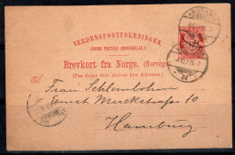 Norvège 1897 Entiers Postaux 100% Oblitéré 10 O - Postwaardestukken