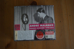 ANDRE MALRAUX GRANDS DISCOURS 1946 1973 COFFRET 3 CD VALEUR +  2004 - Andere & Zonder Classificatie