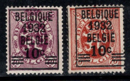 Belgique 1932 Mi. 322-323 Neuf * MH 100% Surimprimé - Nuevos