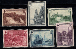 Belgique 1929 Mi. 270-275 Neuf ** 80% Contre La Tuberculose, Paysages, Vues - Ungebraucht