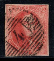 Belgique 1858 Mi. 9 Oblitéré 100% Roi Léopold Ier, 40 C - 1849-1850 Medallions (3/5)