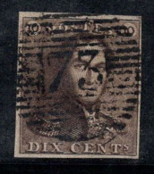 Belgique 1849 Mi. 1 Oblitéré 100% 10 C, Roi Léopold I - 1849-1850 Medaglioni (3/5)