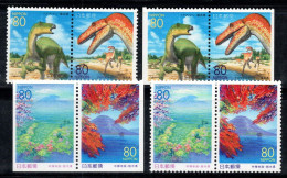 Japon 1999 Mi. 2636-2637 Neuf ** 100% Dinosaures, Paysages, Tochigi - Unused Stamps