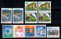 Japon 1999 Mi. 2618,2621-2627 Neuf ** 100% Train, Paysages, Hokkaido - Unused Stamps