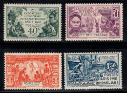 Océanie 1931 Yv. 80-83 Neuf * MH 100% Exposition Coloniale - Unused Stamps