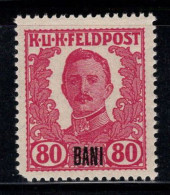 Autriche 1918 Mi. XII Neuf ** 100% Poteau De Campagne, 80 B Surimprimé - Unused Stamps