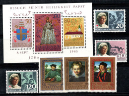 Liechtenstein 1985 Mi. 875-883 Neuf ** 100% Croix-Rouge, Pape, Art - Nuovi