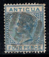 Antigua 1882 Mi. 10 Oblitéré 100% Reine Victoria, 4 P - 1960-1981 Autonomia Interna