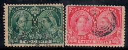 Canada 1897 Mi. 40, 41 Oblitéré 100% La Reine Victoria - Used Stamps