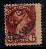 Canada 1870 Mi. 30 Oblitéré 100% 6 C , Reine Victoria - Used Stamps