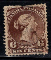 Canada 1868 Mi. 22 Oblitéré 20% 6 , Reine Victoria - Usados