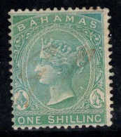 Bahamas 1863 Mi. 8 C Oblitéré 100% Reine Victoria, 1 Sh - 1859-1963 Colonia Britannica