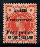 Bechuanaland 1889 Mi. 37 Neuf * MH 60% Surimprimé Reine Victoria, 4 P - 1882-1885 Stellaland