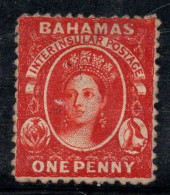 Bahamas 1863 Mi. 5A Sans Gomme 80% Reine Victoria, 1 P - 1859-1963 Crown Colony