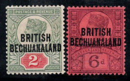 Bechuanaland 1891 Mi. 41, 43 Neuf * MH 100% La Reine Victoria - 1882-1885 Stellaland