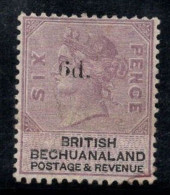 Bechuanaland 1887 Mi. 25 Sans Gomme 100% Surimprimé Reine Victoria, 6 P - 1882-1885 Stellaland