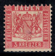 Baden 1862 Mi. 18 Sans Gomme 100% 3 Armoiries K-r - Other & Unclassified