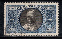 Vatican 1933 Sass. 29 Oblitéré 100% Jardins Et Médaillons, 1,25 L - Gebraucht