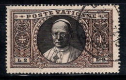 Vatican 1933 Sass. 30 Oblitéré 40% Jardins Et Médaillons, 2 L - Gebraucht