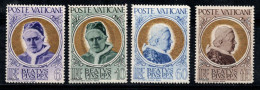 Vatican 1951 Sass. 145-148 Neuf ** 60% Pape Pie X - Unused Stamps