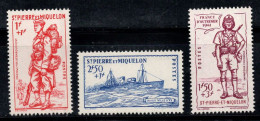 Saint-Pierre-et-Miquelon 1941 Yv. 207-209 Neuf ** 100% Défense De L'Empire - 1941 Défense De L'Empire